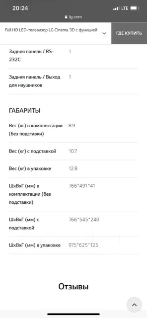 LG 32LW575S. LED ����
