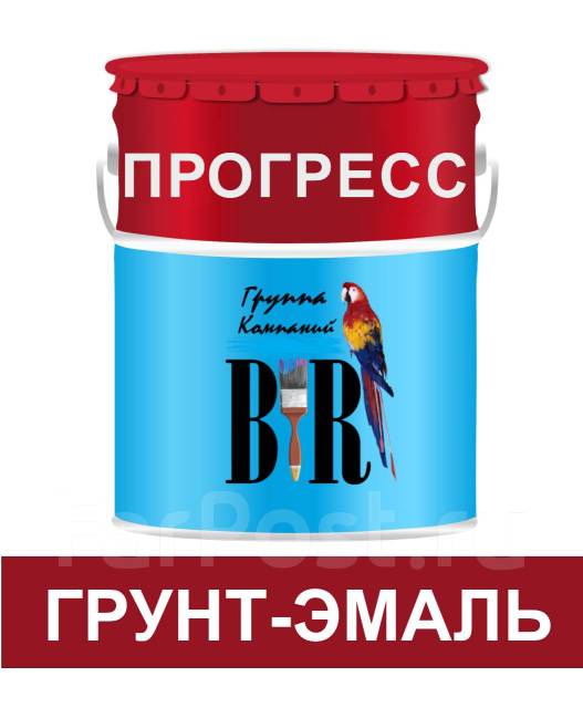 Грунт-эмаль по бетону "Прогресс", красная, 20кг, в наличии. Цена: 495 ...