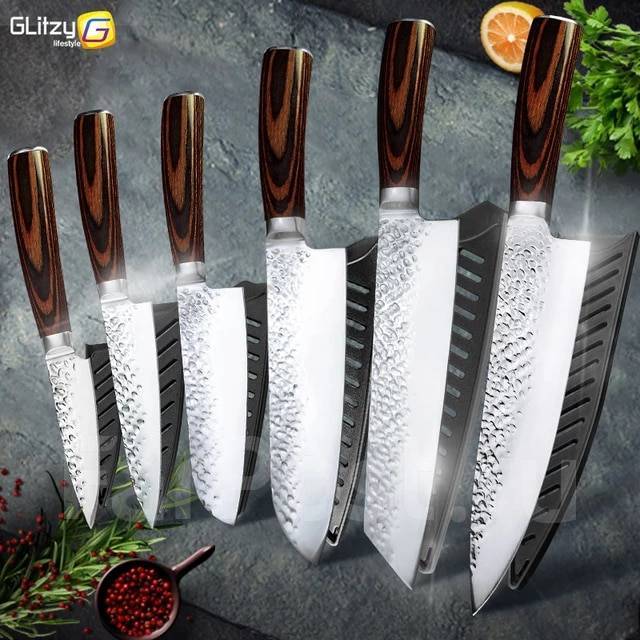 Кованые в японском стиле кухонные ножи, новый, в наличии. Цена: 4 700 ...