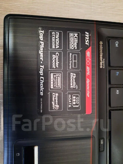 MSI GE60 2PL Apache. 15.6", 2,9����, ��� 8 ��, ���� 1 000���, WiFi: 1, Bluetooth: 1, ����������� �� 6��. ����