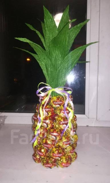 Ананас из раффаэлло и шампанского. DIY. Candy Pineapple 🍍 🍬🍾