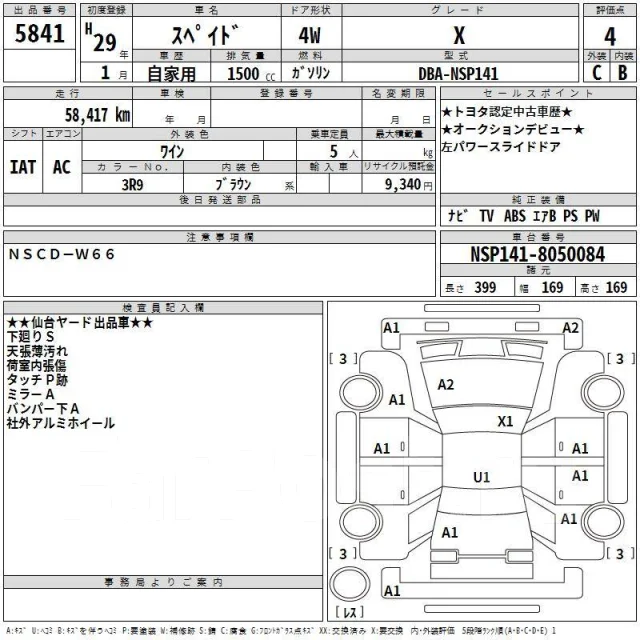 Toyota Spade. �������, ��������, 1.5 (109��.�.), ������, 58����. ��, �/�. ��� ����� �� ������������ ����