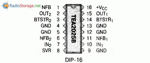 Микросхема tea2025b схема включения