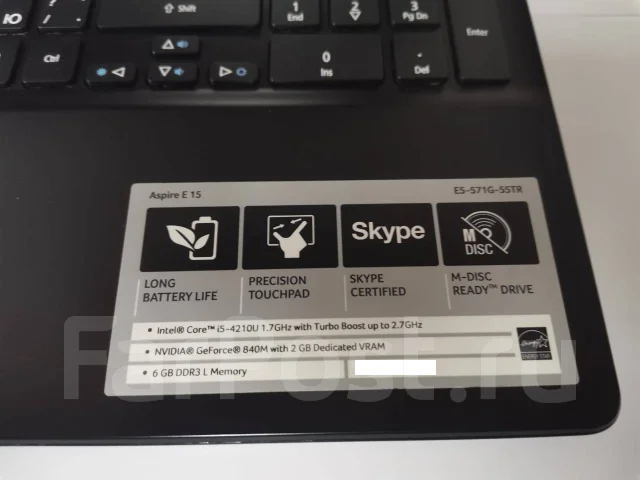 Acer Aspire E5-571G. 15.6", ��� 6 ��, ���� 120���, WiFi: 1, Bluetooth: 1 ����