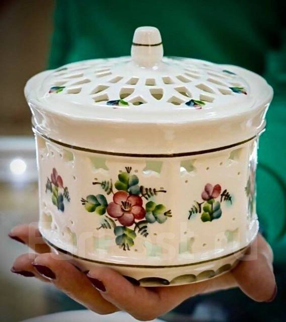 Шкатулка. Резная керамика. Авторская кистевая роспись, всем, новый, в ...