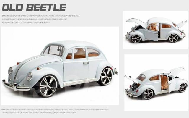 Игрушка (моделька) машинка Volkswagen Beetle 1:18, Белый - Игрушки во ...