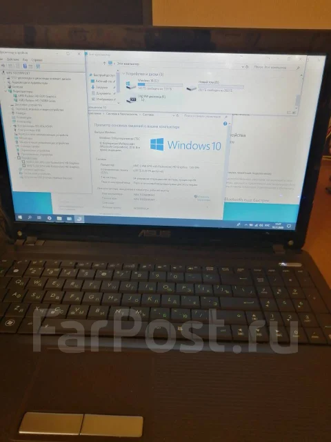 Asus X53B. 15.6", 1,7����, ��� 4 ��, ���� 320���, WiFi: 1, Bluetooth: 1, ����������� �� 1��. ����