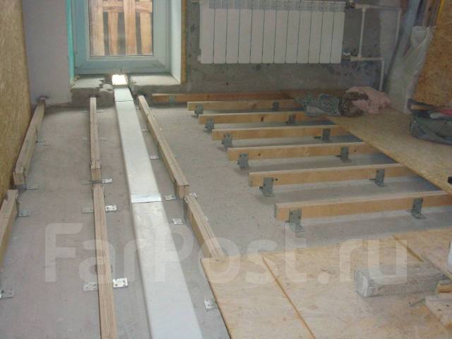 Ремонт полов. Деревянные полы. Демонтаж полов в Хабаровске