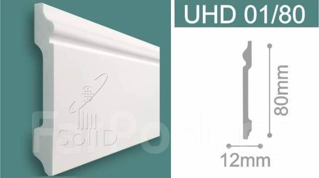 Плинтус напольный Дюрополимер UHD ультра высокой плотности 80мм, в ...
