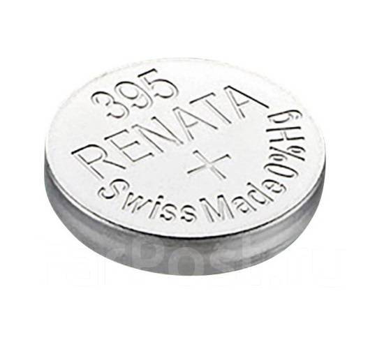 Батарейка Renata 395 / 399 / SR927SW для наручных часов и др, новый, в ...