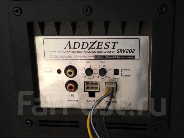 Сабвуфер Addzest SRV202, компонентные, активный, с корпусом, б/у 