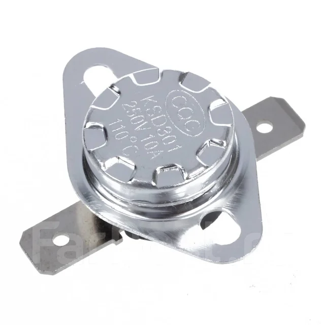 Термостат KSD301: 250V,10A,110°C (Термопредохранитель); контакт NO ...