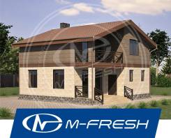 M-fresh Bruno (Готовый строительный проект компактного дома! ). 100-200 кв. м., 2 этажа, 4 комнаты, бетон