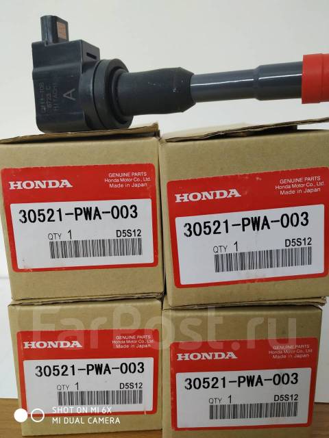 Катушка зажигания Honda Fit 2005 [30521-PWA-003] GD1, L13A зад купить в ...
