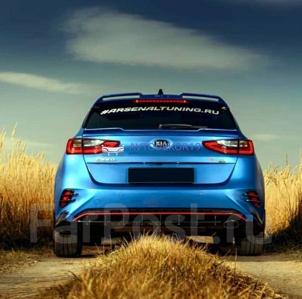 Диффузор Sport Line на задний бампер Kia Ceed 3 (Киа Сид) 2018г-выше ...