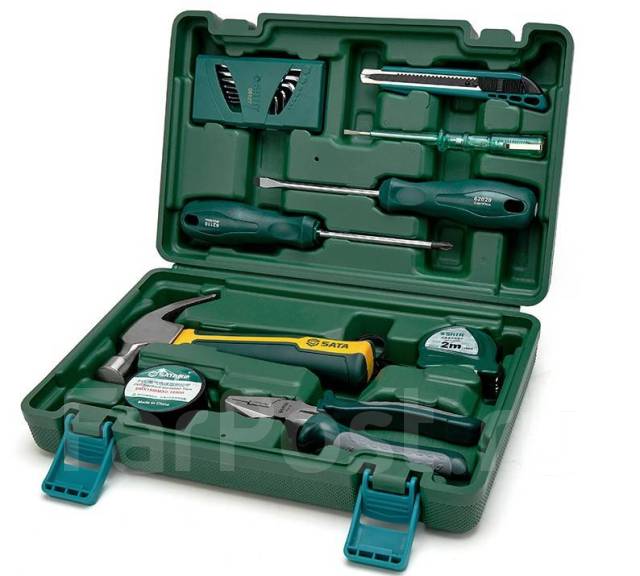 Набор инструментов бытовой Sata. 15 пр. 05162, новый, в наличии. Цена ...