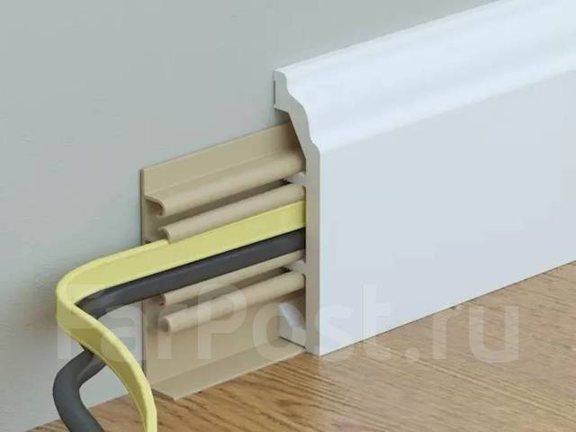 Плинтус напольный на клипсах Rico Color. Вспененный ПВХ. 80х18х2500, в ...