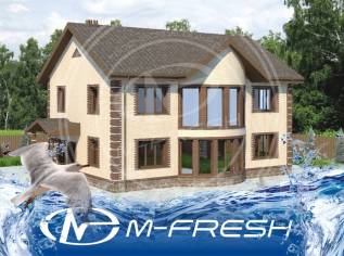 M-fresh Naslednik (Проект достаточно просторного дома с 8 комнатами! ). 300-400 кв. м., 2 этажа, 8 комнат, бетон