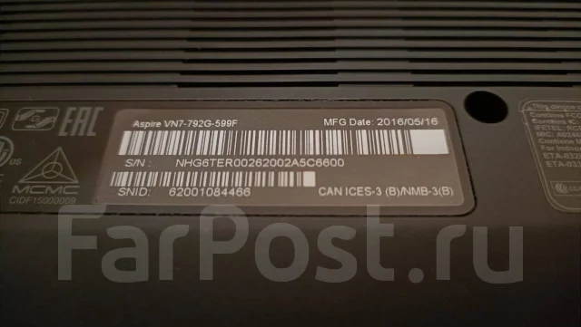 Acer Aspire V Nitro VN7-792G. 17.3", 3,2����, ��� 16 ��, ���� 1 000���, WiFi: 1, Bluetooth: 1, ����������� �� 4��. ����