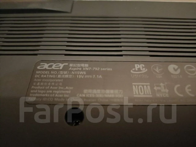Acer Aspire V Nitro VN7-792G. 17.3", 3,2����, ��� 16 ��, ���� 1 000���, WiFi: 1, Bluetooth: 1, ����������� �� 4��. ����