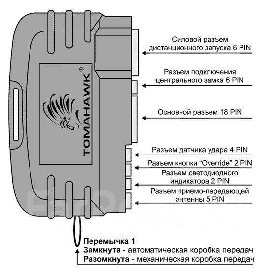 Схема сигнализации томагавк 9010 с автозапуском