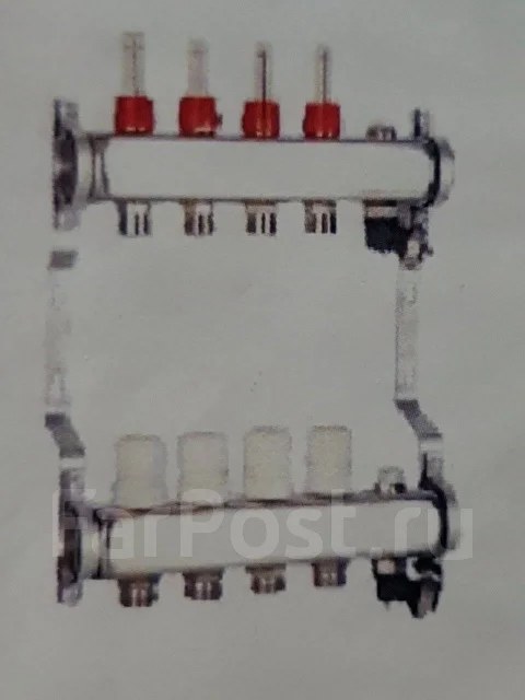 Коллектор для водяного тёплого пола 10 контуров с расходомерами ...