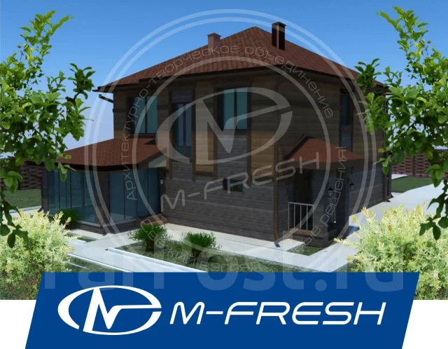 M-fresh Imperator-зеркальный (Готовый проект коттеджа с верандой ...