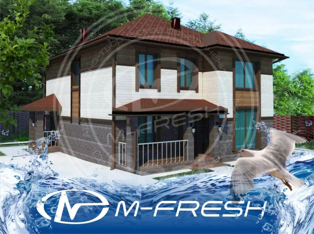 M-fresh Imperator-зеркальный (Готовый проект коттеджа с верандой ...