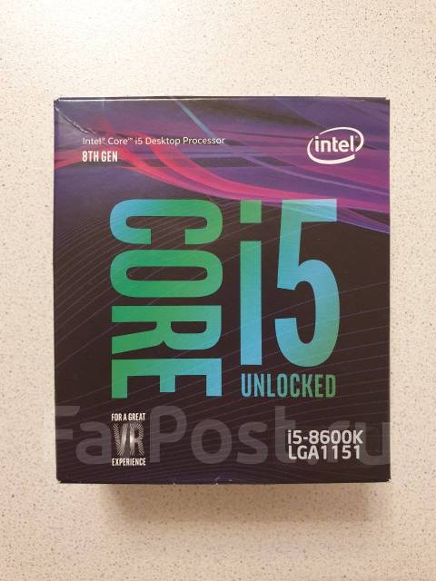 Процессор Intel Core i5-8600K, 3.6Ггц- 4.3Ггц, LGA1151 v2, новый, в ...
