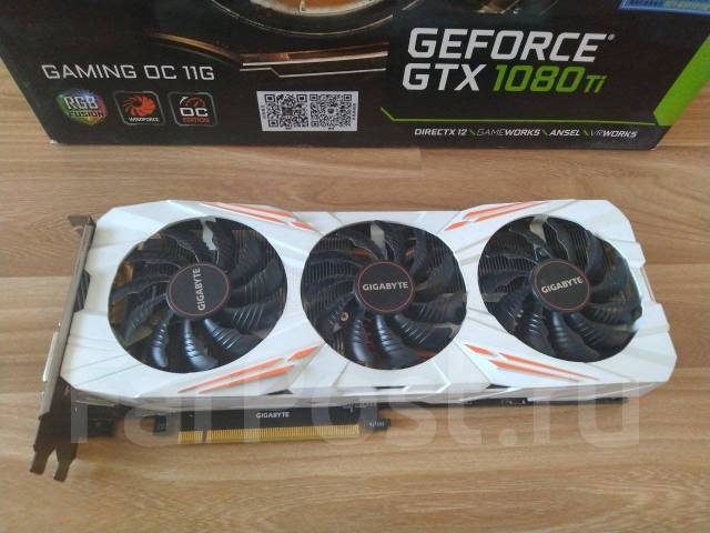 Видеокарта Gigabyte Nvidia GTX1080ti, полный комплект, б/у, в наличии ...