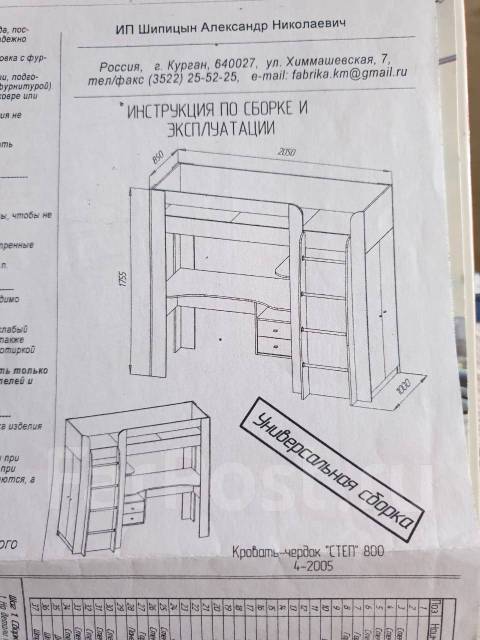 Кровать артемка инструкция по сборке