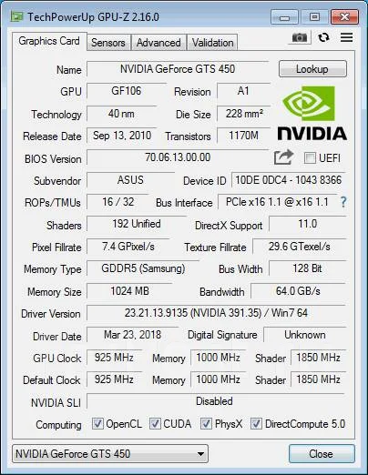 GeForce GTS 450 ����