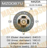 ���� ��������� Masuma 240*160*22*24.3, Mazda Masuma MZD087U ����