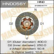 ���� ��������� Masuma 400*250*10*50.8, HINO Masuma HND056Y ����
