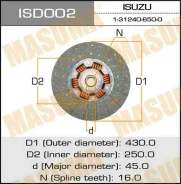 ���� ��������� Masuma 430*250*16*45.0, Isuzu Masuma ISD002 ����