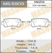 ������� �������� Masuma MS-5909 CX-5 2011- rear Masuma, ������ MS5909 ����