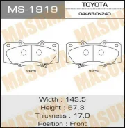������� �������� Masuma MS-1919 Hilux/ KUN25L, 26L, 35L 2012- front Masuma, �������� MS1919 ����