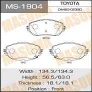 ������� �������� Masuma MS-1904 / Auris/ NDE180L, ZRE185L front Masuma, �������� MS1904 ����
