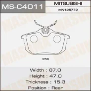������� �������� Masuma MS-C4011 / MMC/ Carisma, COLT/ DA2W, Z27AG rear Masuma, ������ MSC4011 ����