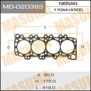 ��������� ������� ����� ��������� Masuma Nissan, YD25DDTI, ������� 0,80 �� Masuma MD02038S ����