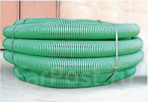 Труба гибкая двустенная дренажная д.200 мм, ДКС (35м), новый, в наличии ...