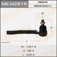 ���������� ������� ���� Masuma ME-N281R / NI Pathfinder, Navara/ R51M, D40M RH Masuma, ������ MEN281R ����