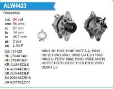 ��������� HINO W06E AH019 HO7CT 24V 55A 3T Motorherz ALY4423WA ����