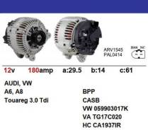 ��������� VW Touareg 3.0, AUDI A6 2.7, 180A, BSS MH Motorherz ALV1937WA ����