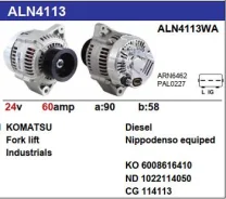 ��������� Komatsu Excavator PC200 Diesel 1996-2007, 24V Krauf ALN4113 ����