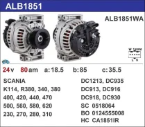 ��������� Scania K114, R380 24V 80A Krauf ALB1851 ����