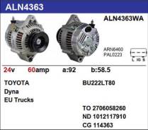 ��������� Toyota 11B,14B, B, 24V, 60A, DYNA 400 (BU222LT-8.0)/ HINO 300, ��� ��������� � ����������� Krauf ALN4363DD ����