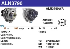��������� Toyota 1MZ, Camry, Lexus, RX330 MH Motorherz ALN3790WA ����