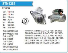 ������� Toyota 1AZ,2AZ,2GR,2AR MH STM1363WA STM1363WA ����