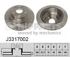 ��������� ���� J3317002/GFR-02950/26310AA151/�26310AA150/26310AA112 rear Nipparts, ������ ����